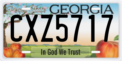 GA license plate CXZ5717
