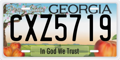 GA license plate CXZ5719