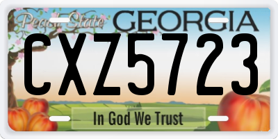 GA license plate CXZ5723