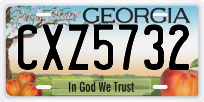 GA license plate CXZ5732