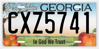GA license plate CXZ5741