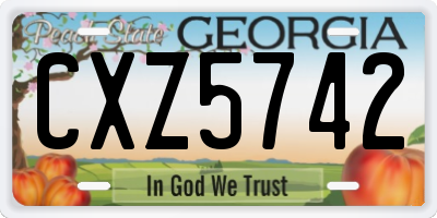 GA license plate CXZ5742