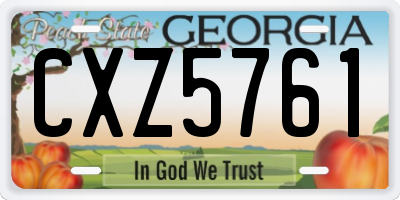 GA license plate CXZ5761