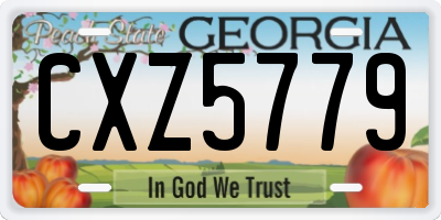 GA license plate CXZ5779