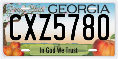 GA license plate CXZ5780