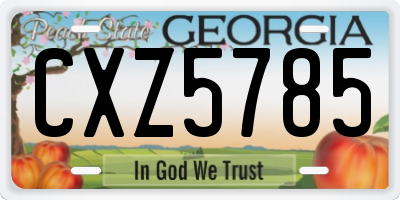 GA license plate CXZ5785