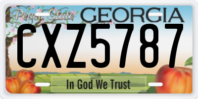 GA license plate CXZ5787