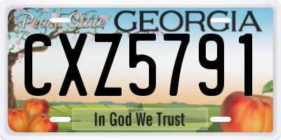 GA license plate CXZ5791