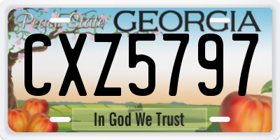 GA license plate CXZ5797