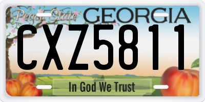 GA license plate CXZ5811