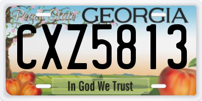 GA license plate CXZ5813