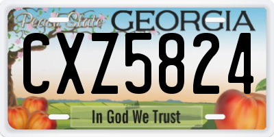 GA license plate CXZ5824