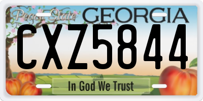 GA license plate CXZ5844