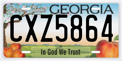 GA license plate CXZ5864