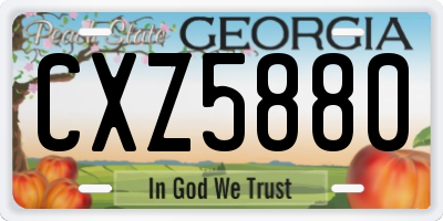 GA license plate CXZ5880