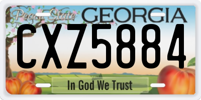 GA license plate CXZ5884