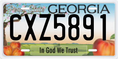 GA license plate CXZ5891