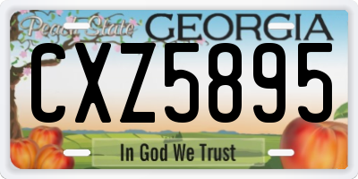 GA license plate CXZ5895
