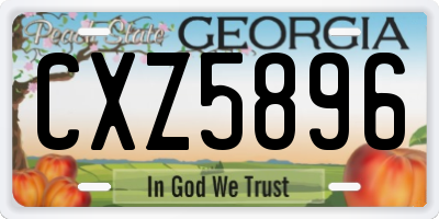 GA license plate CXZ5896