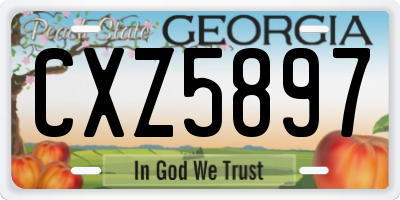 GA license plate CXZ5897