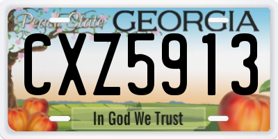 GA license plate CXZ5913