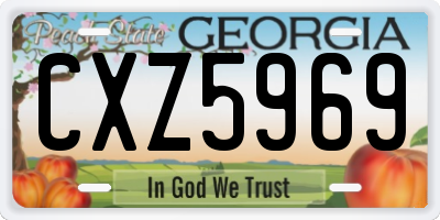 GA license plate CXZ5969