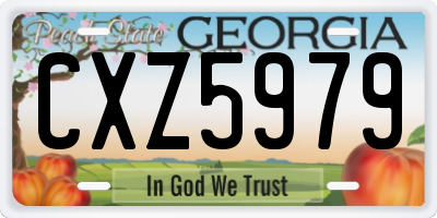 GA license plate CXZ5979