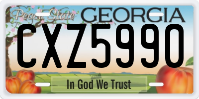 GA license plate CXZ5990