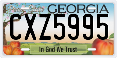 GA license plate CXZ5995