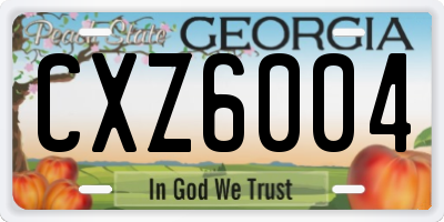 GA license plate CXZ6004
