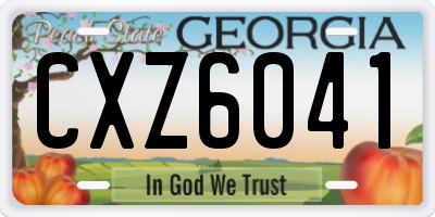 GA license plate CXZ6041