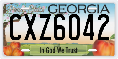 GA license plate CXZ6042