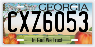 GA license plate CXZ6053
