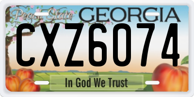 GA license plate CXZ6074