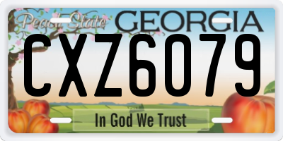GA license plate CXZ6079