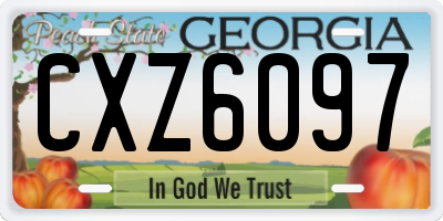 GA license plate CXZ6097