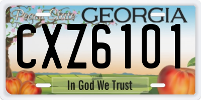 GA license plate CXZ6101