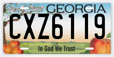 GA license plate CXZ6119