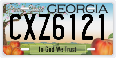 GA license plate CXZ6121