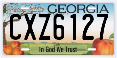 GA license plate CXZ6127