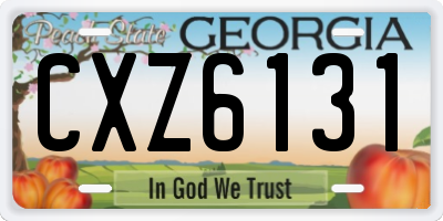 GA license plate CXZ6131