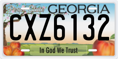 GA license plate CXZ6132