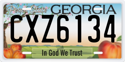 GA license plate CXZ6134