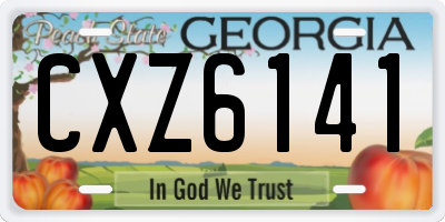 GA license plate CXZ6141