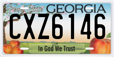 GA license plate CXZ6146