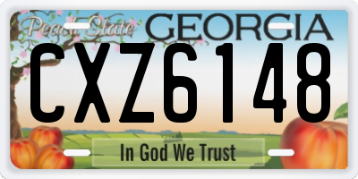 GA license plate CXZ6148