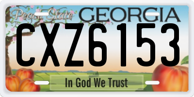 GA license plate CXZ6153