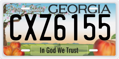 GA license plate CXZ6155