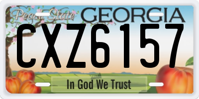 GA license plate CXZ6157