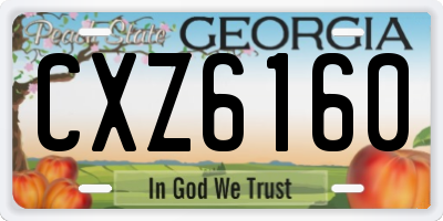 GA license plate CXZ6160